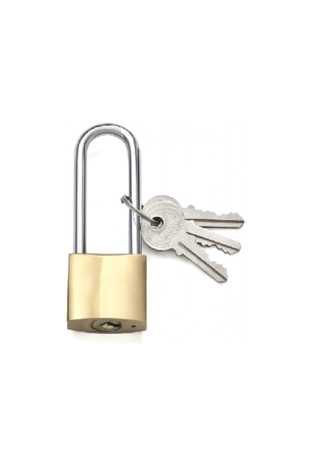 YMK 32 mm Sarı Kaplama Uzun Kancalı Asma Kilit