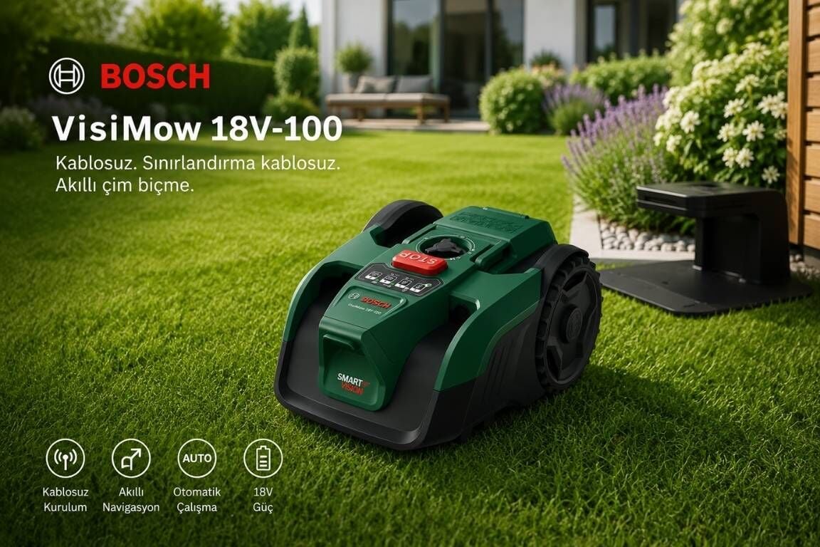 Bosch VisiMow İncelemesi: Sınır Kablosu Olmadan Çim Biçmek Mümkün mü?