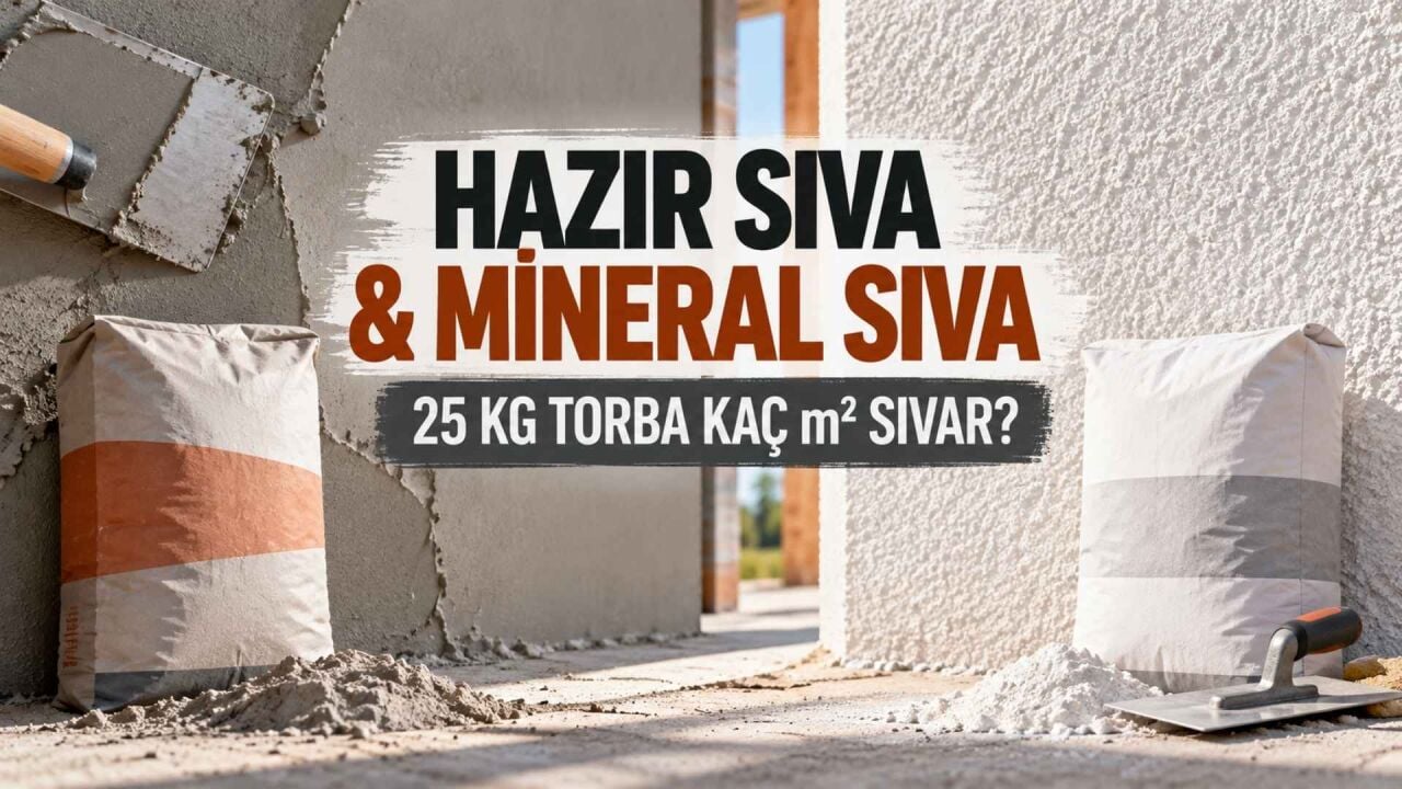 Hazır Sıva ve Mineral Sıva: 25 kg Torba Kaç m² Sıvar?