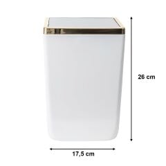 Primanova Toskana Çöp Kovası 6 Litre Beyaz