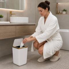 Primanova Toskana Çöp Kovası 6 Litre Beyaz