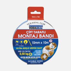 Vodaseal Çift Taraflı Köpük Montaj Bandı 10mm ×10 m