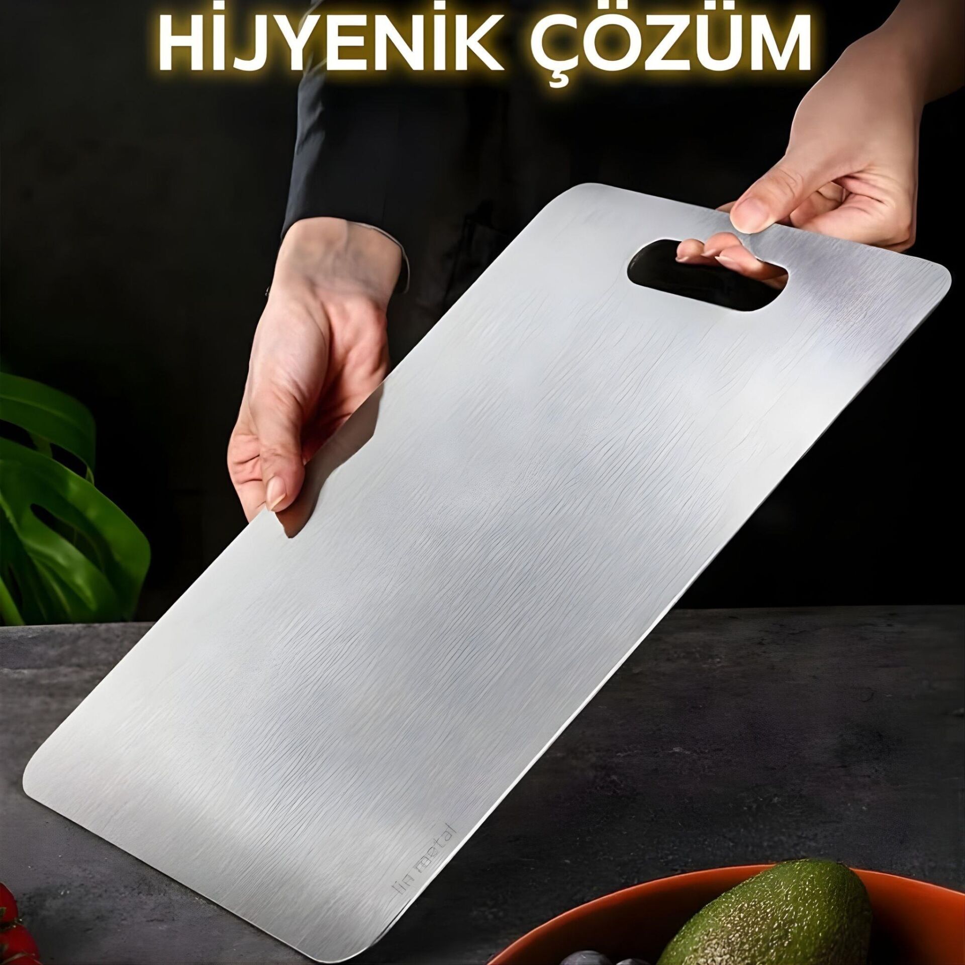 Cvs DN 00137 Paslanmaz Çelik Kesim Panosu 304 Kalite 24 x 34 cm