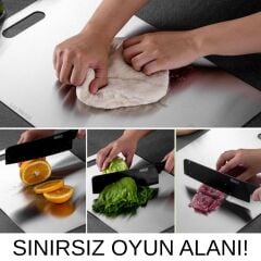 Cvs DN 00137 Paslanmaz Çelik Kesim Panosu 304 Kalite 24 x 34 cm