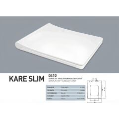 NKP Kare Soft Close Duroplast Klozet Kapağı