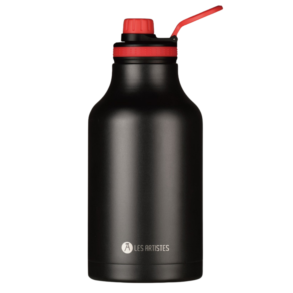 Les Artistes Paris Isı Yalıtımlı XL Inox Çelik Termos 2000ml Black