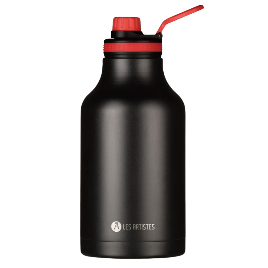 Les Artistes Paris Isı Yalıtımlı XL Inox Çelik Termos 2000ml Black