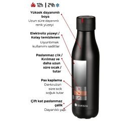 Les Artistes Paris Isı Yalıtımlı Çelik Termos 500ml Nasa