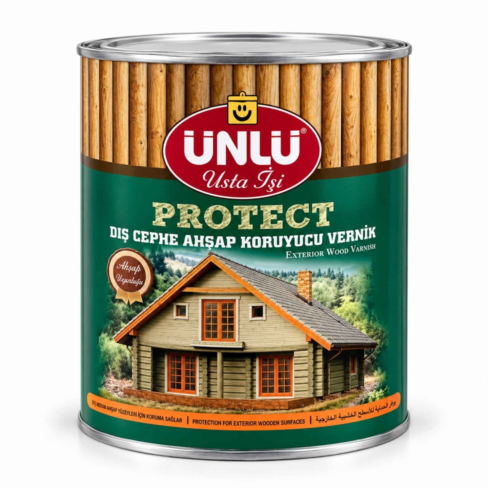 Ünlü Boya Protect Dış Cephe Ahşap Koruyucu Vernik 0.75 lt