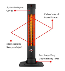 MirKraft Solaris 2000 Yüksek Verimli Karbon Infrared Isıtıcı