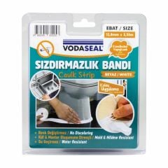 Vodaseal Lavabo ve Klozet Kenar Sızdırmazlık Bandı Şeffaf 12,8mm * 3,35 mt  BEYAZ