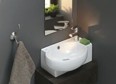 Turkuaz Seramik Köşe Lavabo Mini 28x45 cm