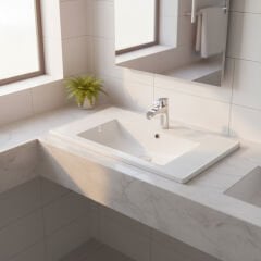 Turkuaz Seramik Etajerli Lavabo, Arte Plus