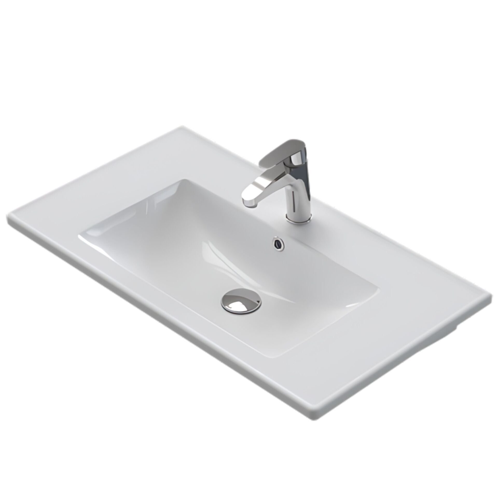 Turkuaz Seramik Etajerli Lavabo, Arte Plus 75x45 cm