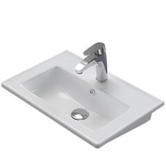 Turkuaz Seramik Etajerli Lavabo, Arte Plus 65x45 cm