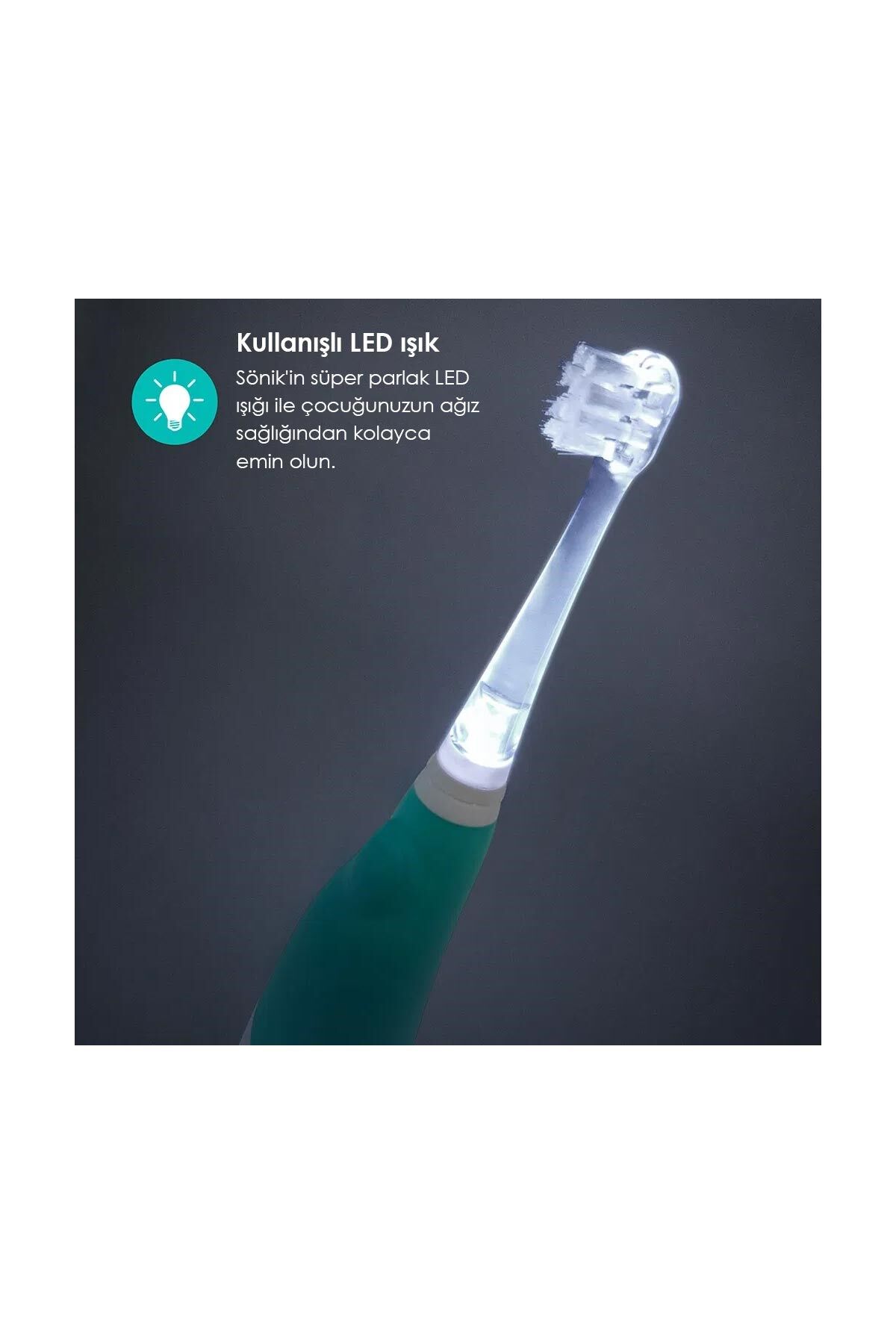 Bblüv Sönik Bebek ve Çocuk Diş Fırçası Yeşil - 0+ Yaş