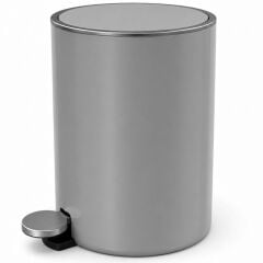 Prima Nova Lenox 5 litre Pedallı Çöp Kovası Gri