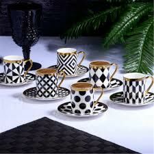 Kosova 90 cc 6 Lı Fincan Takımı Black Pattern