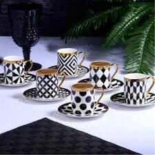 Kosova 90 cc 6 Lı Fincan Takımı Black Pattern