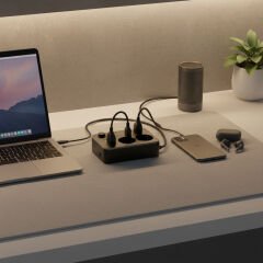 Ars Isıya Dayanıklı Akım Korumalı 3’lü Priz | USB-A + Type-C | 2 Metre