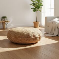 Casalinda CL-12082 Küçük Yuvarlak Jüt Minder | Doğal Oturma Minderi