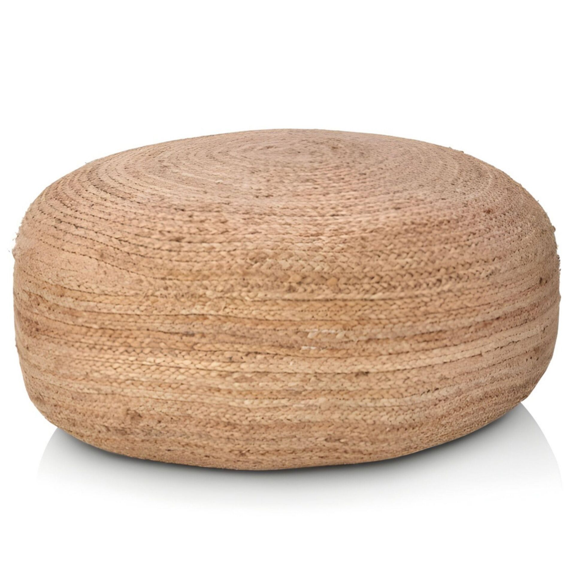 Casalinda CL-12081 Büyük Yuvarlak Yassı Jüt Puf 60 cm