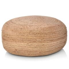 Casalinda CL-12081 Büyük Yuvarlak Yassı Jüt Puf 60 cm