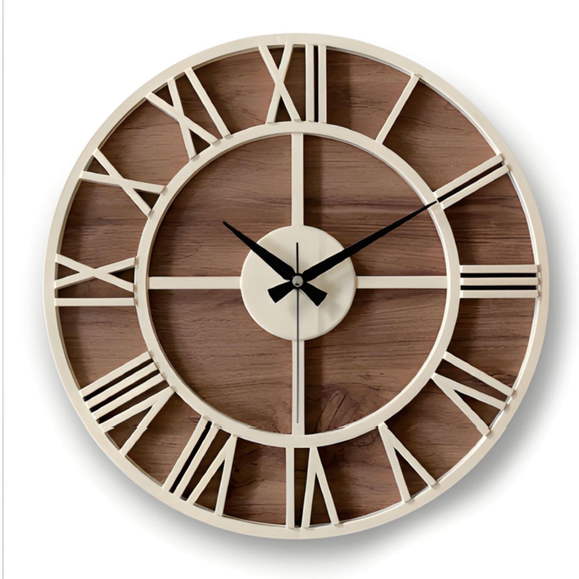 Galaxy AP740-C Premium Krem MDF Zemin Plastik Duvar Saati 38 cm