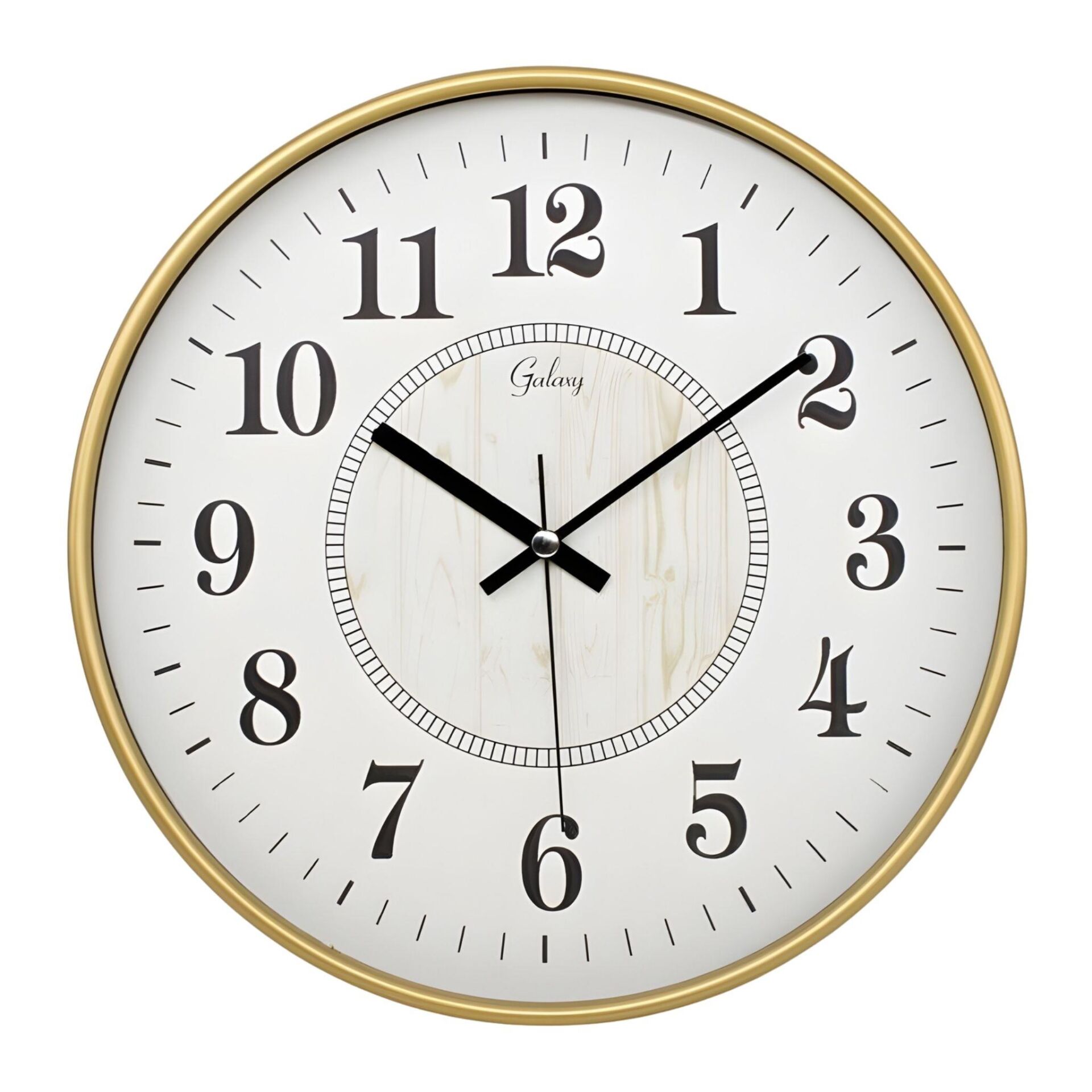 Galaxy Gold 30 Cm Gerçek Cam Sessiz Mekanizma Duvar Saati