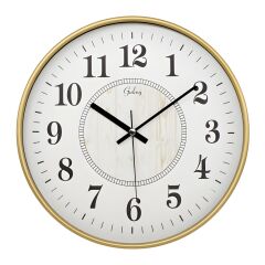 Galaxy Gold 30 Cm Gerçek Cam Sessiz Mekanizma Duvar Saati