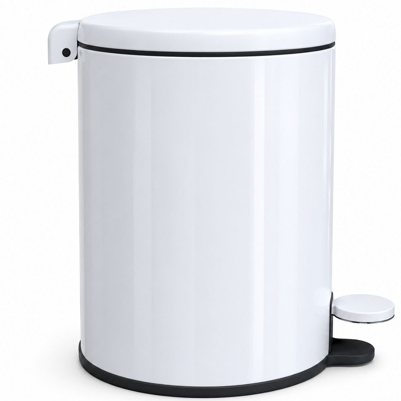 Prima Nova Cigo Pedallı Çöp Kovası 6 Litre Beyaz