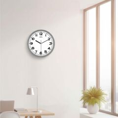 Galaxy 212-G Duvar Saati Metal Kordon Gri 22,5 cm