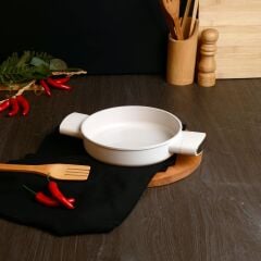 Belariva 18 cm Beyaz Silikon Saplı Sahan Tava