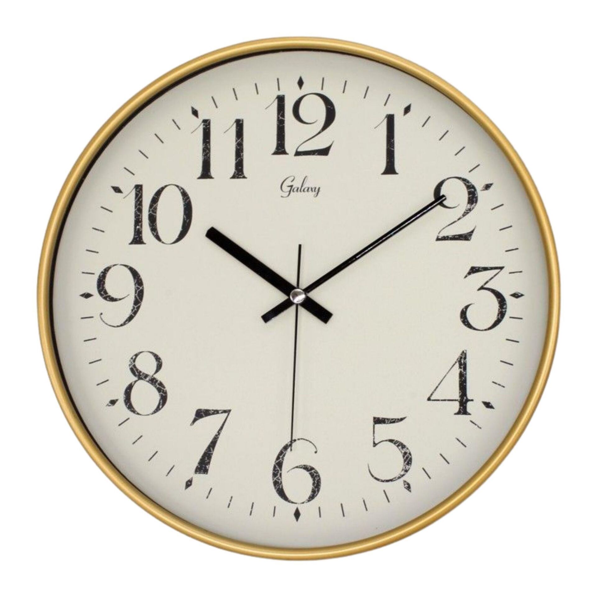 Galaxy D-218-A-1 Altın Rengi Duvar Saati 30 CM