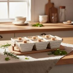 İpek Züccaciye 6 lı Kare Kahvaltılık