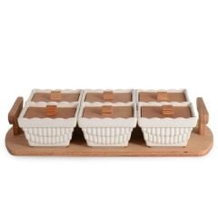 İpek Züccaciye 6 lı Kare Kahvaltılık