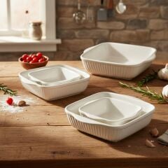 İpek Züccaciye İkili Kare Fırın Kabı