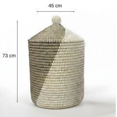 Panali PNL-SCP-54 WBK Büyük Boy Hasır Çamaşır Sepeti