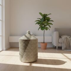 Panali PNL-SCP-54 WBK Büyük Boy Hasır Çamaşır Sepeti