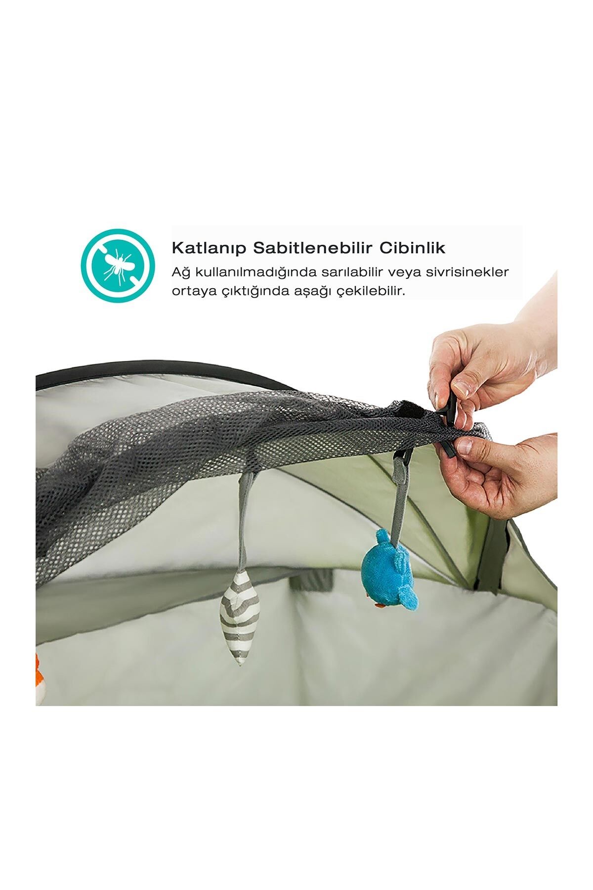 Bblüv Nidö Mini 2in1 Seyahat ve Oyun Çadırı Gri