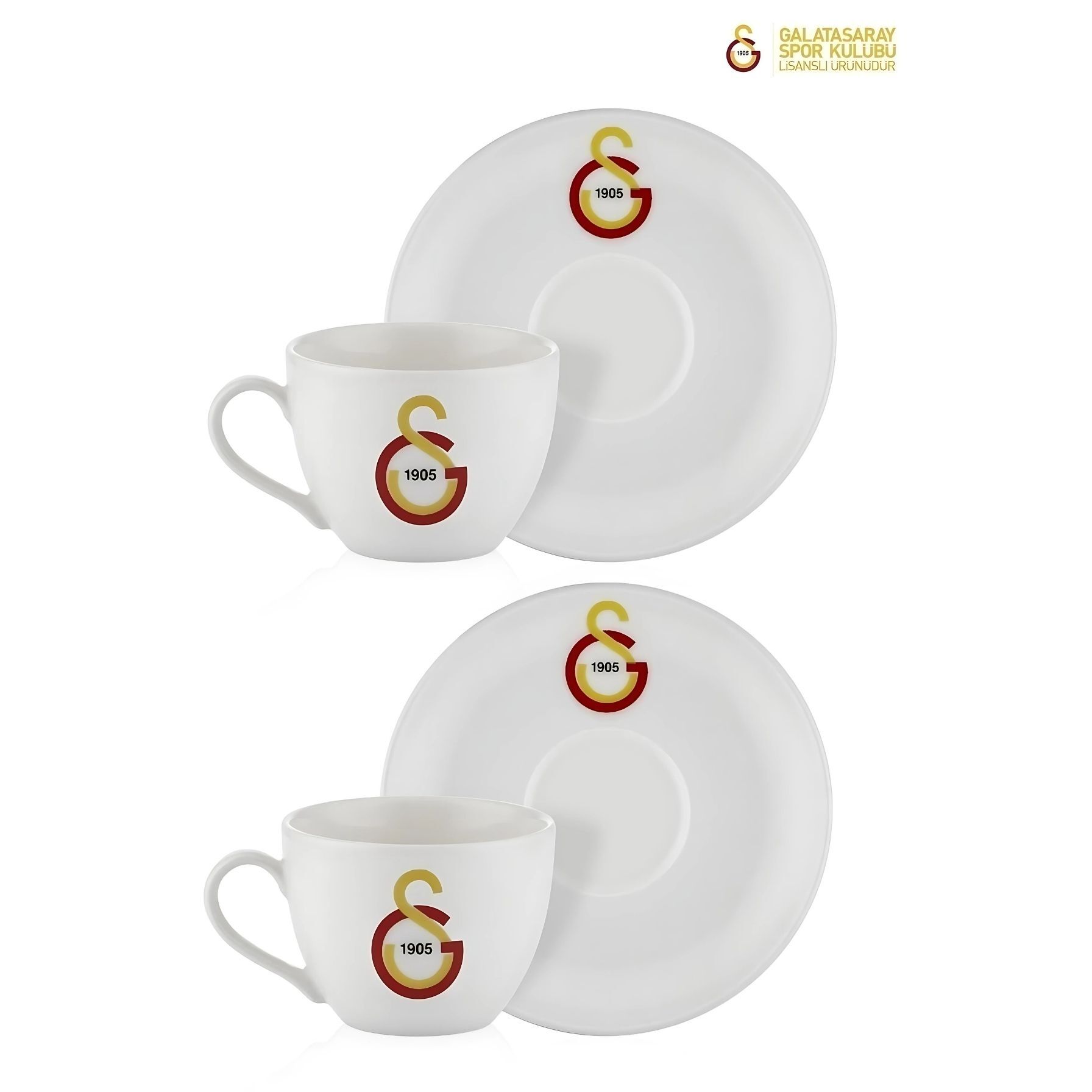 Neva Galatasaray Klasik Logo 2’li Çay Fincan Takımı