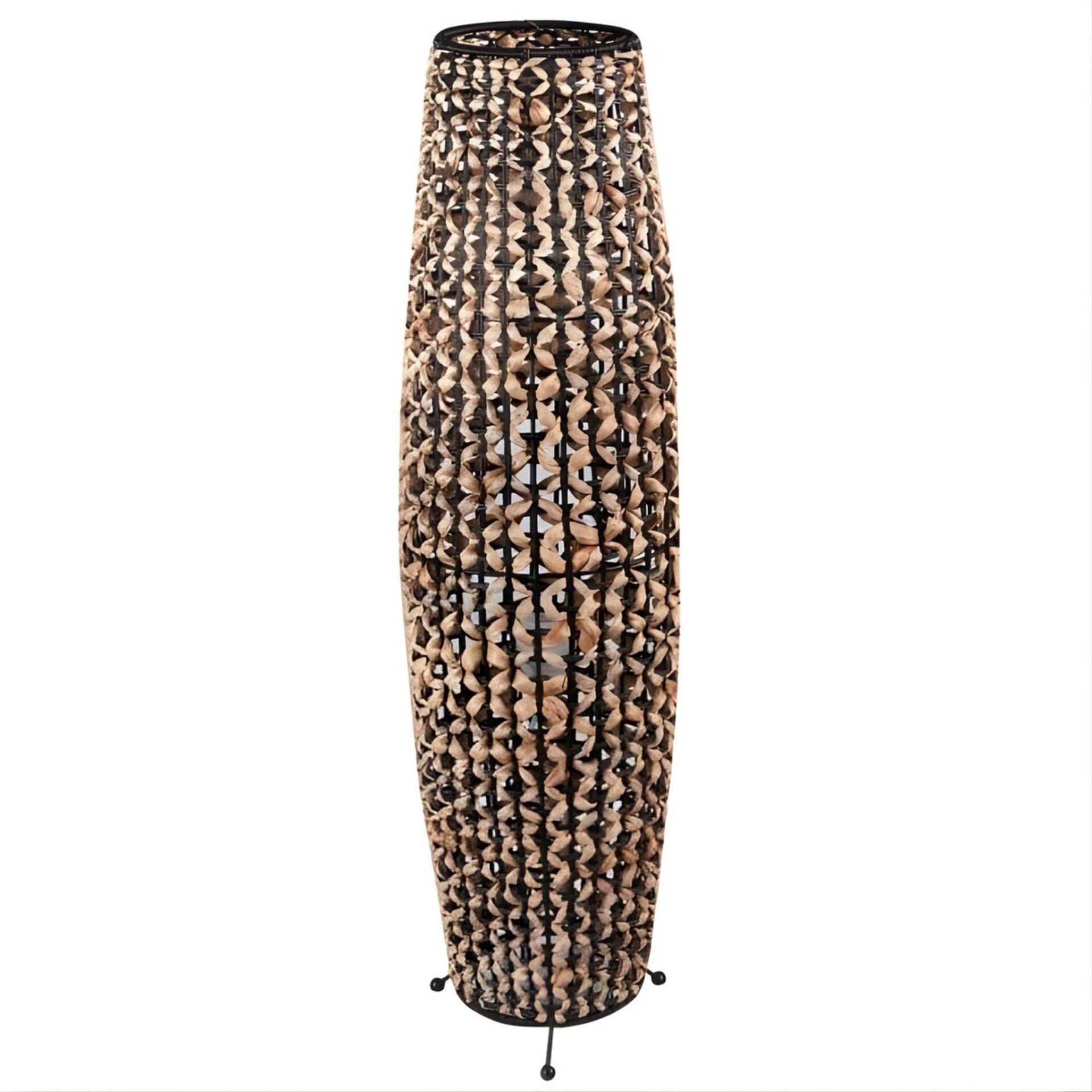 Casalinda CL-7001 Siyah Naturel Hasır Lambader 85x25 cm