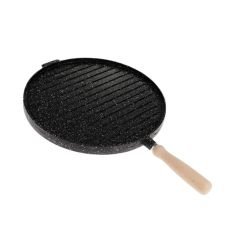 Polochef Ebruli Granit Döküm Izgara Tava