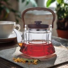 Paçi Milla 1000 ml Akasya Saplı Cam Demlik