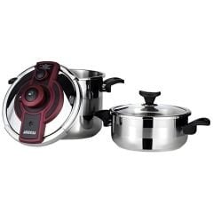 Amboss Ametist 3,5+7 Lt Düdüklü Çelik Tencere Seti