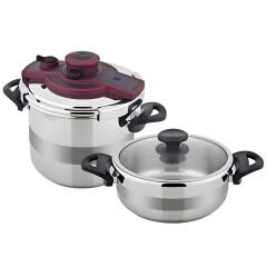 Amboss Ametist 3,5+7 Lt Düdüklü Çelik Tencere Seti