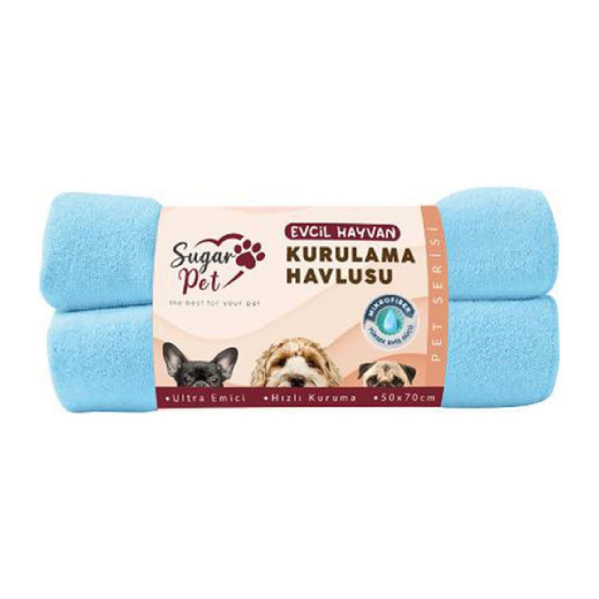Sugar House Süper Emici Mikrofiber Evcil Hayvan Kurulama Havlusu