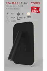 YCL Yatak Başı Aplik Metal Kasa Yda-900s