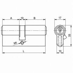 Kale Kilit Barel 164GNC 76mm Standart Çelik Pimli