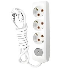 VİKO Multi-let 3 Lü Anahtarlı Çocuk Korumalı Grup Priz 3 Mt